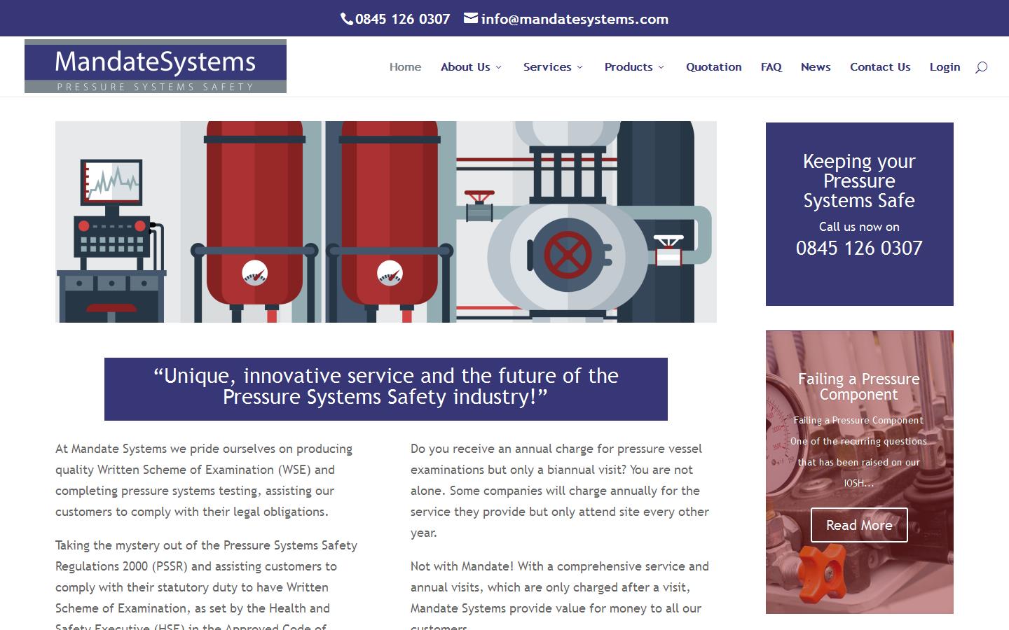 Mandate Systems Ltd Website