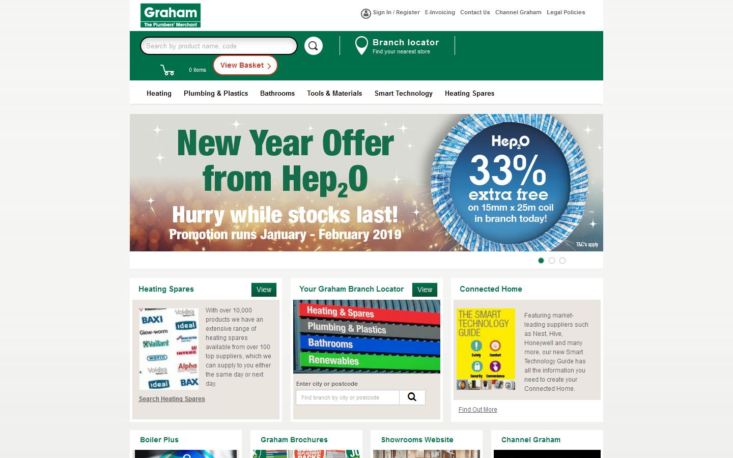 Graham the Plumbers'' Merchants Website