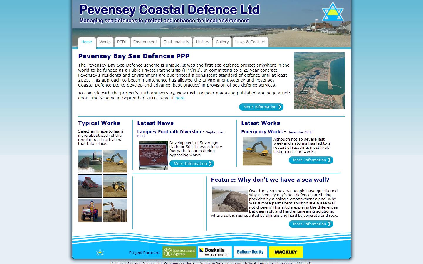 Pevensey Coastal Defence Ltd Website