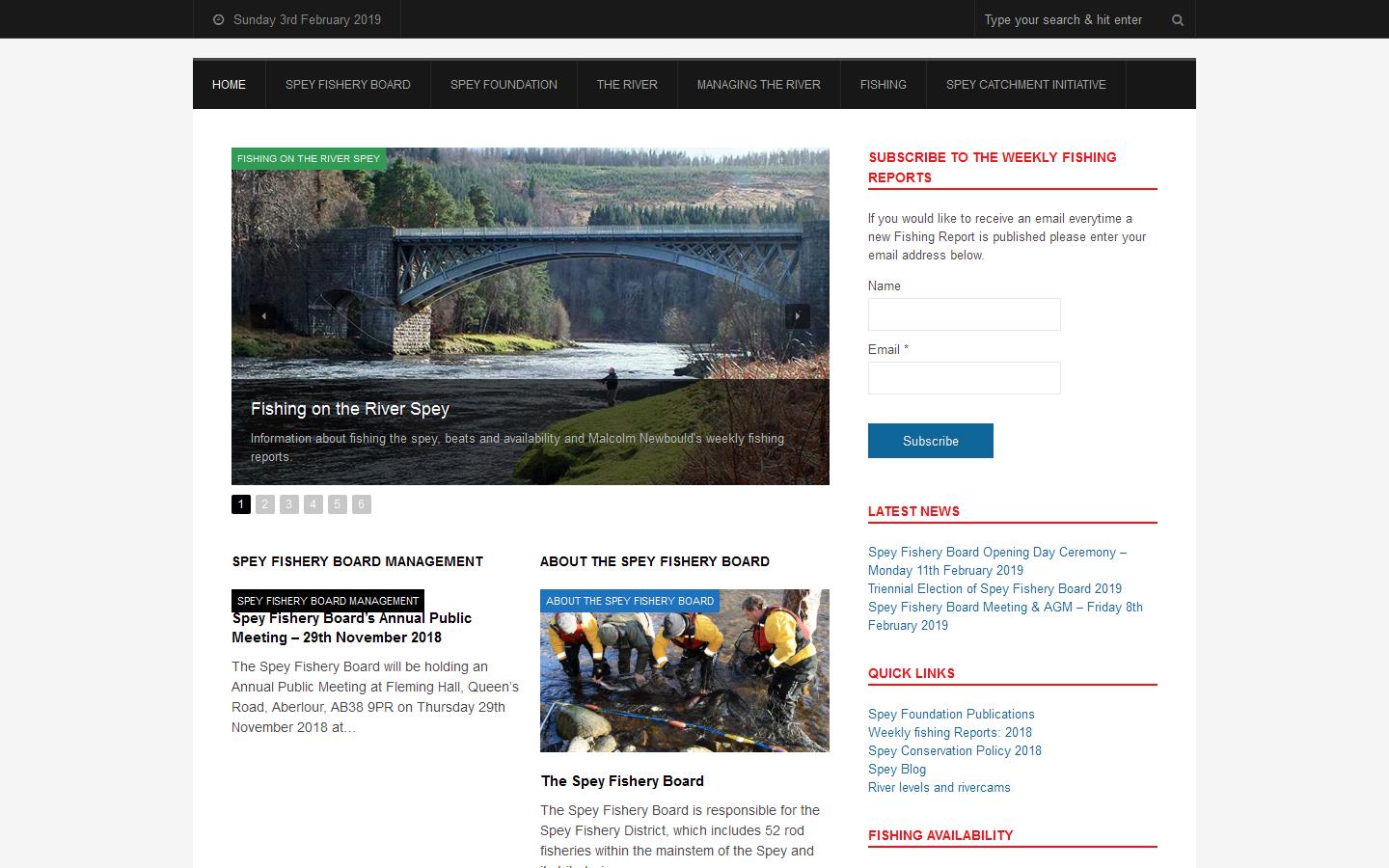 Spey Fishery Board Website