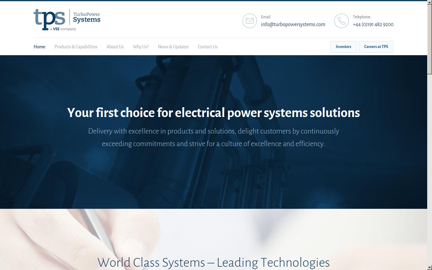 Turbo Power Systems Ltd Website