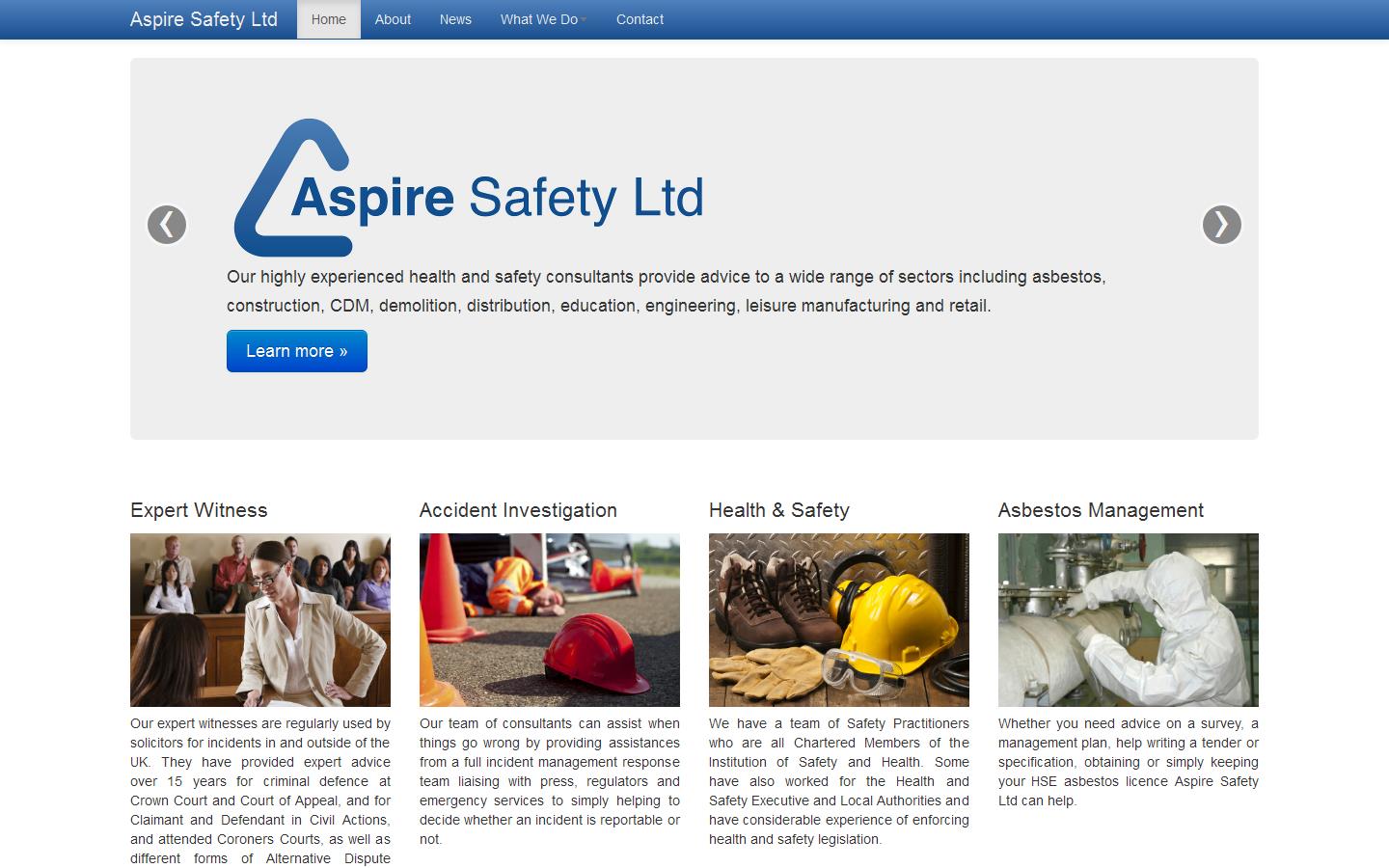 Aspire Safety Ltd Website