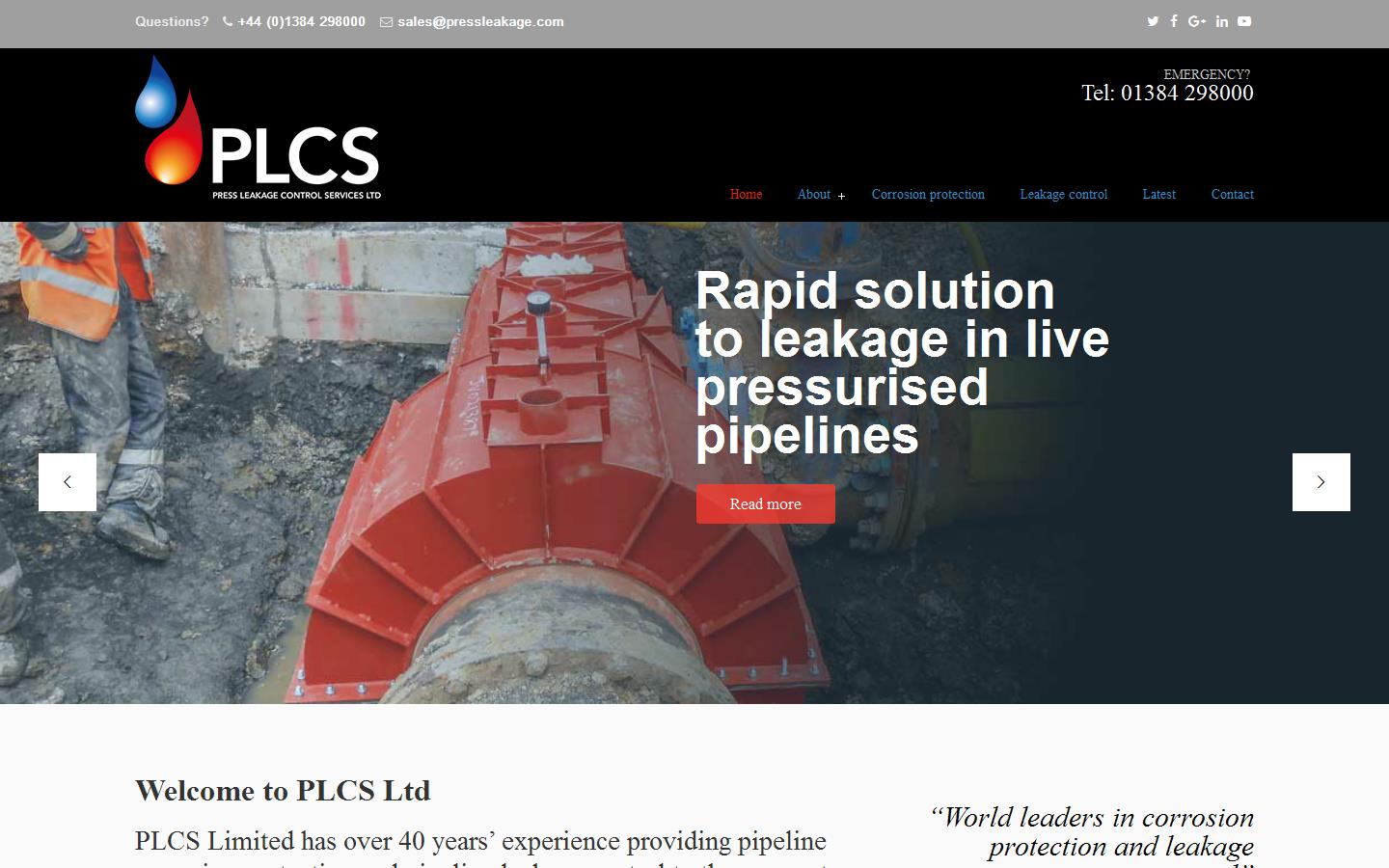 Press Leakage Control Services Website