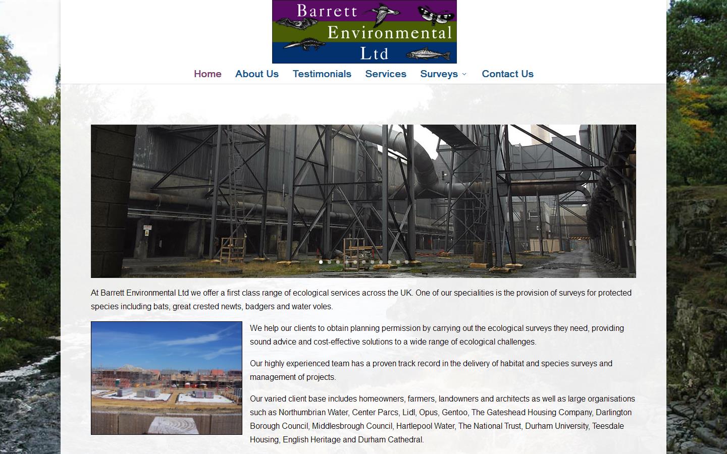 Barrett Environmental Ltd Website