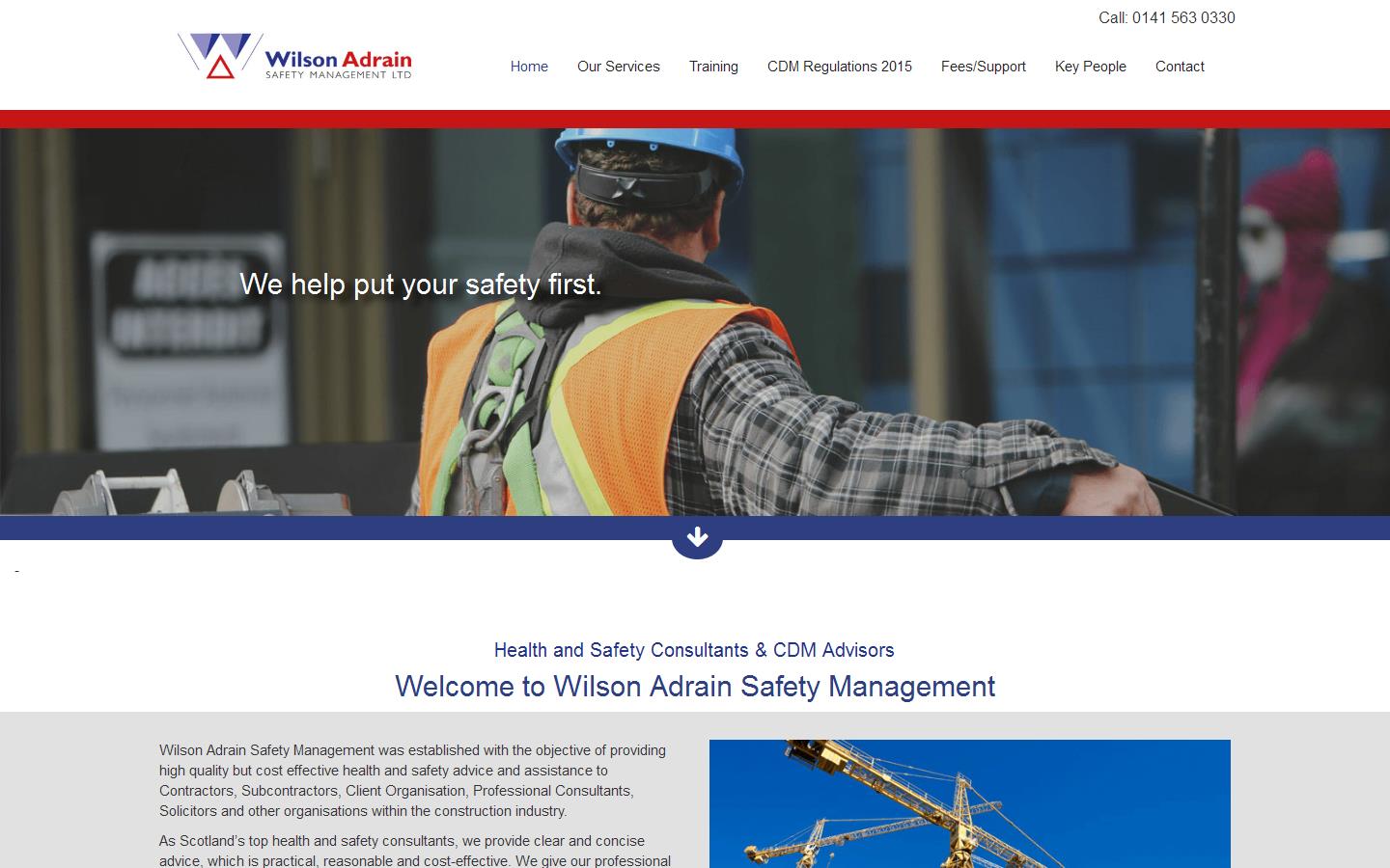 Wilson Adrain Safety Management Ltd Website