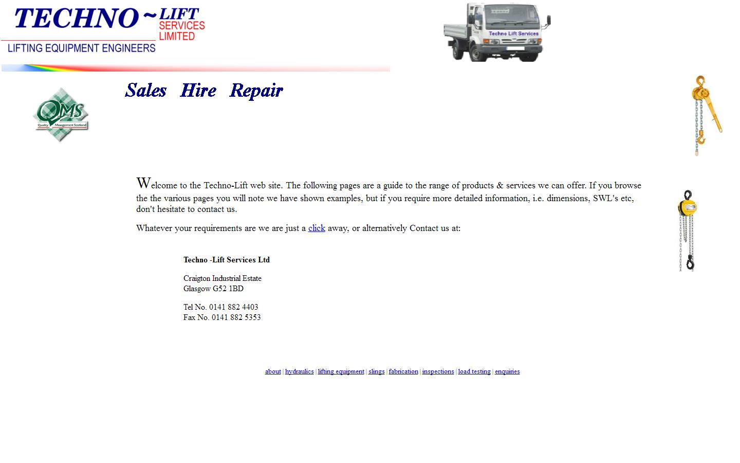 Techno Lift Services Ltd Website