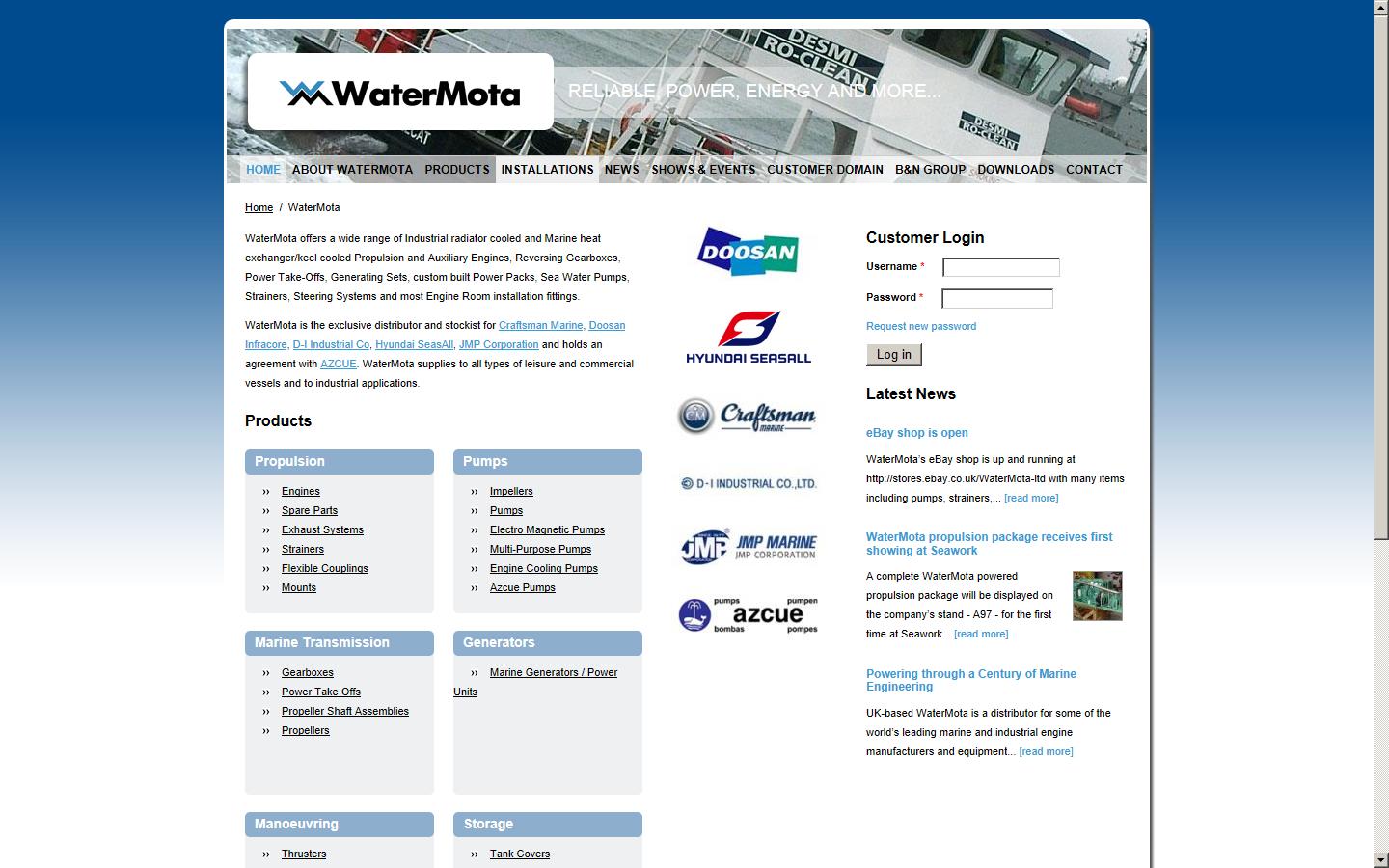 Watermota Ltd Website