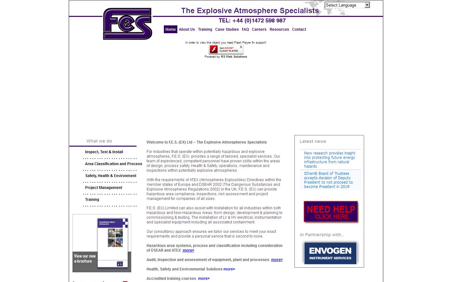 F E S Ex Explosive Atmospheres Specialist & Electrical Contractor Website