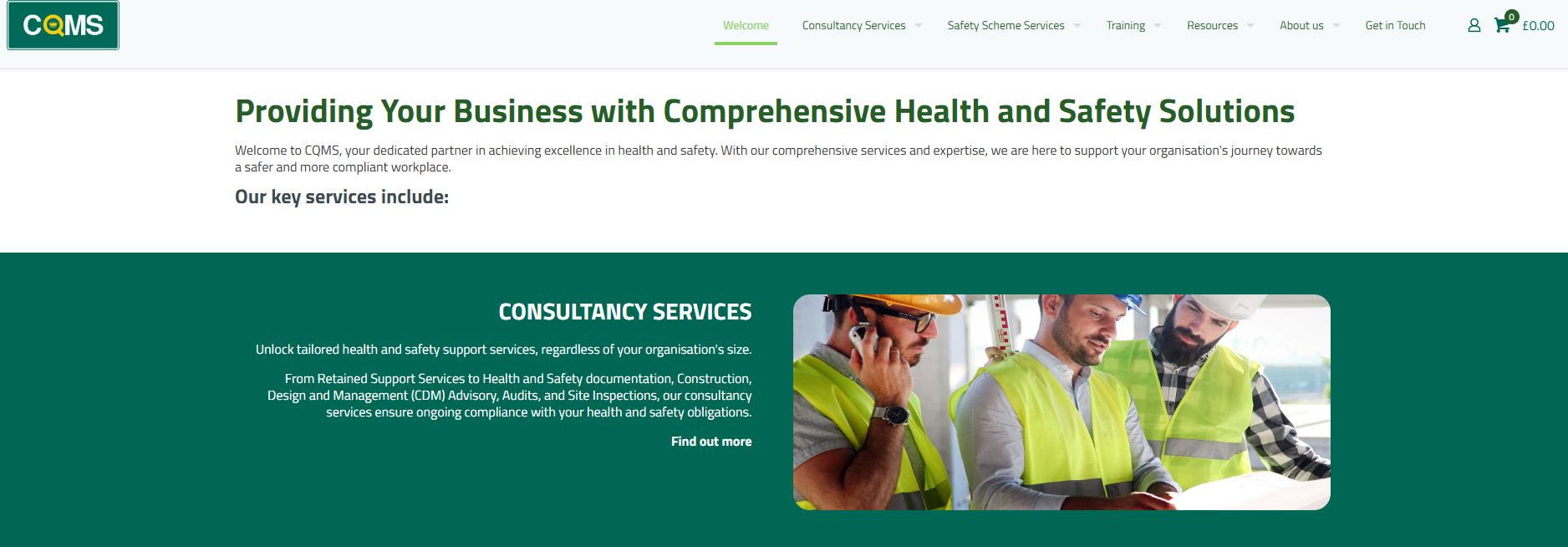 CQMS Limited - Health and Safety Consultancy Website