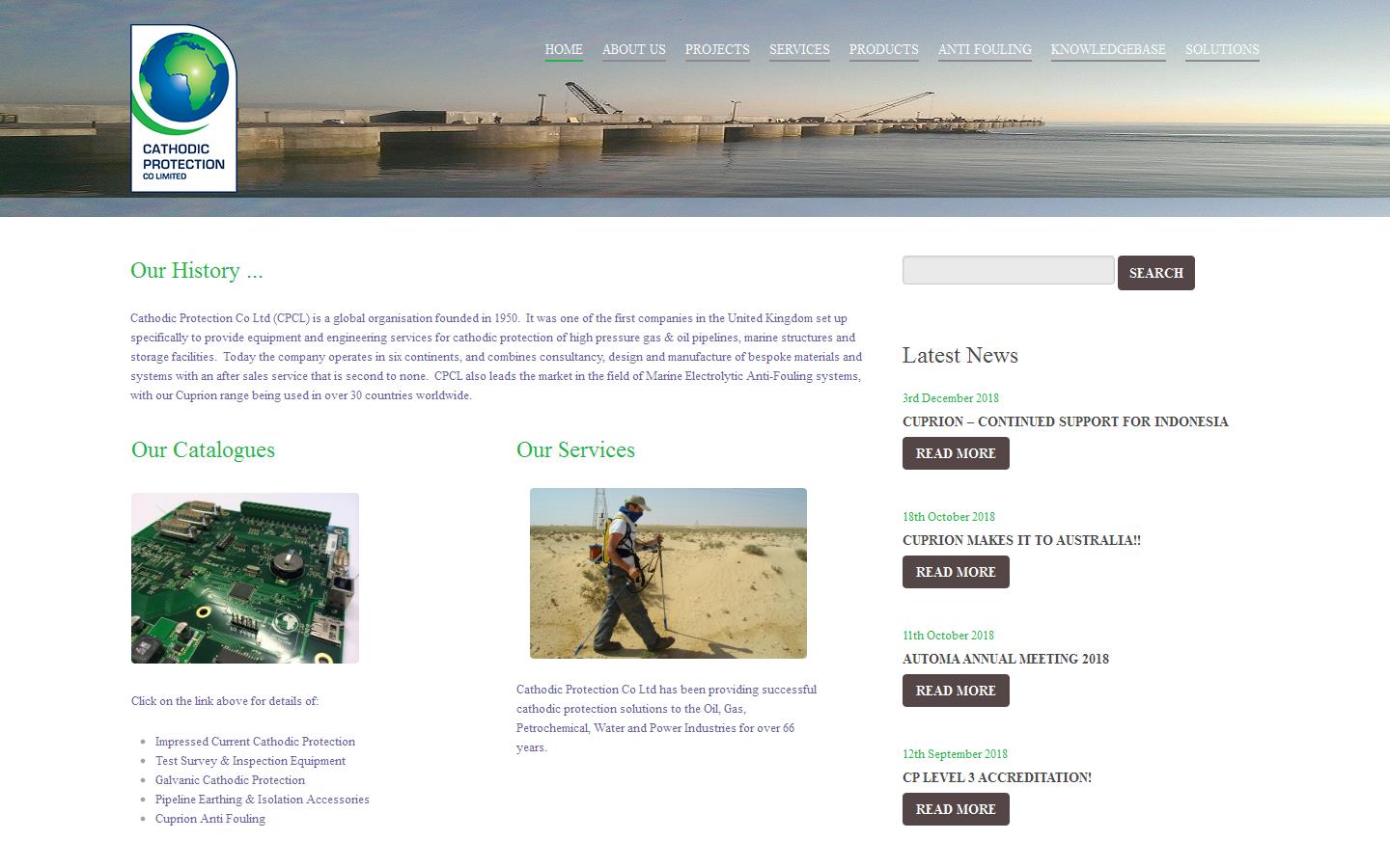 Cathodic Protection Company Ltd Website