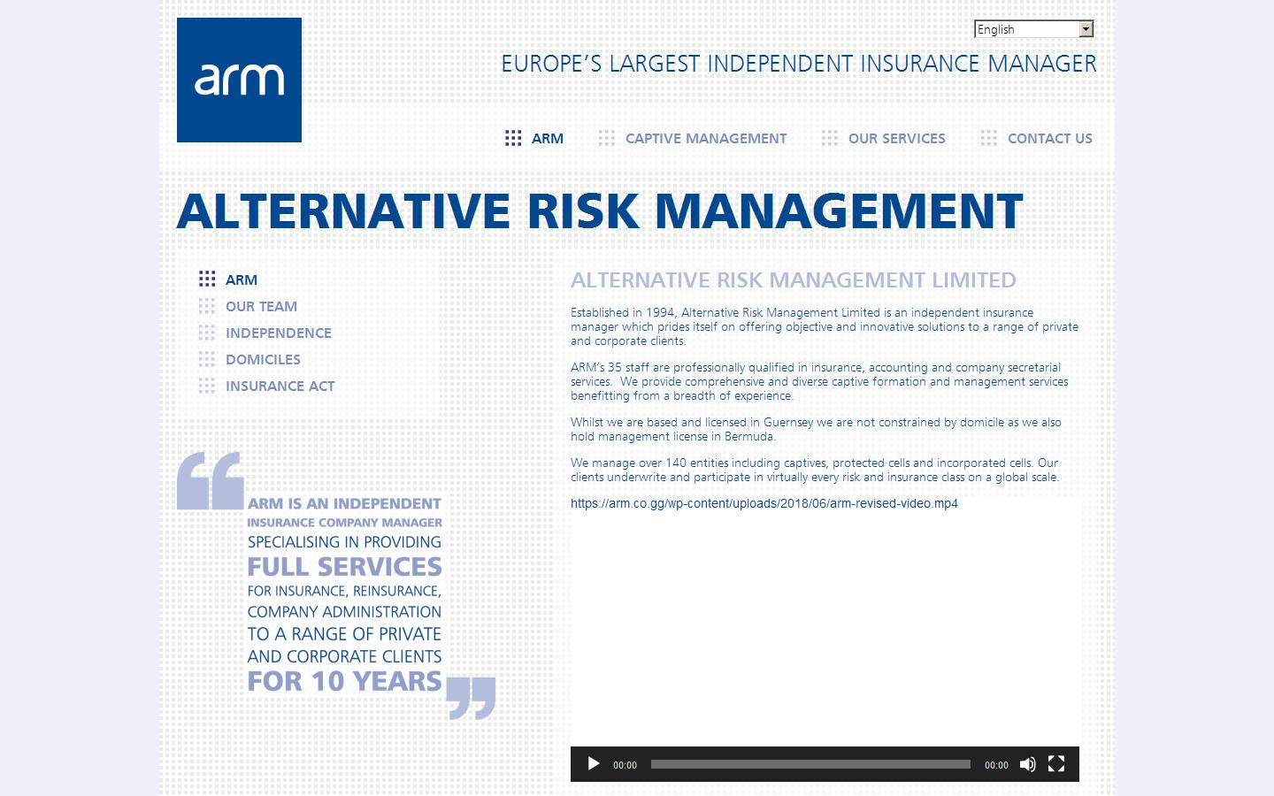 Alternative Risk Management Website