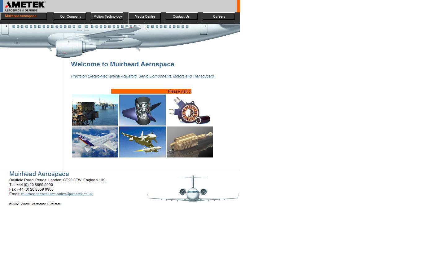 Muirhead Aerospace Ltd Website