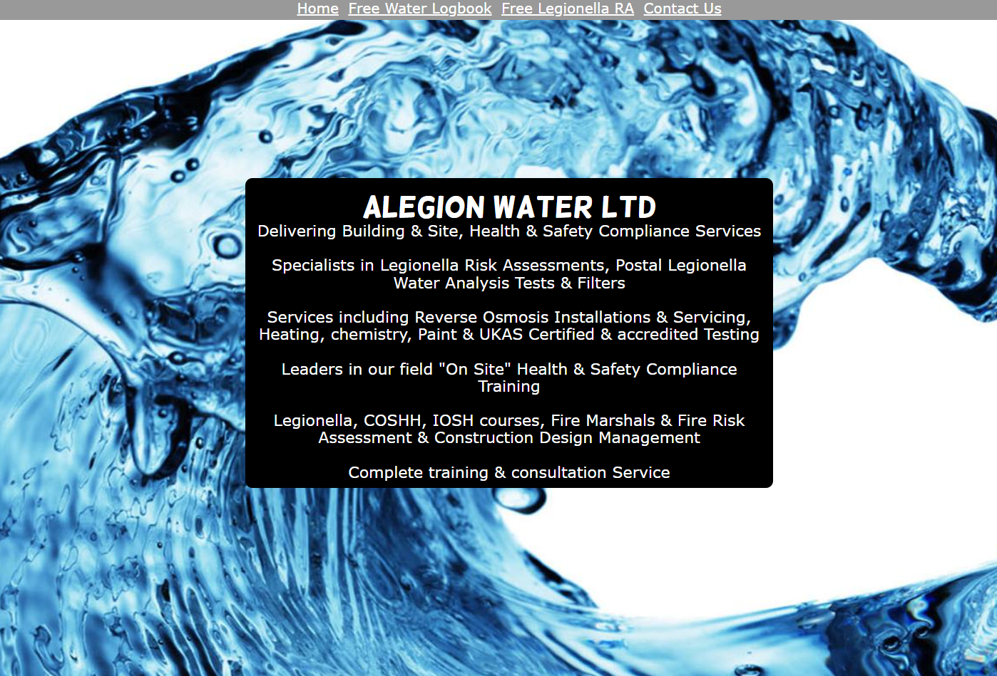 Alegion Water Website