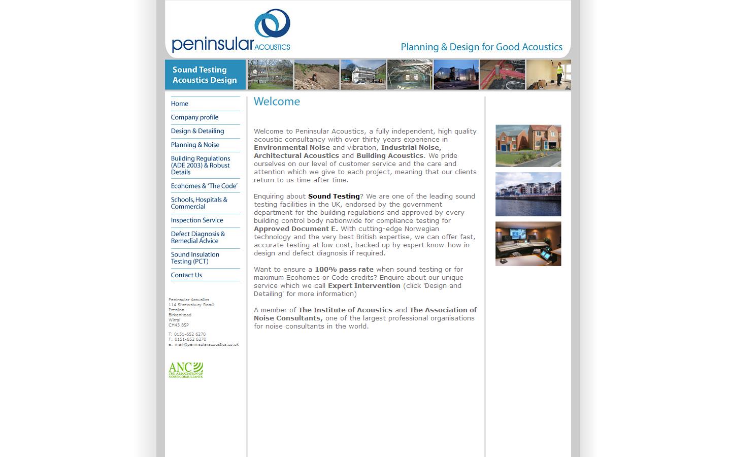 Peninsular Acoustics Website