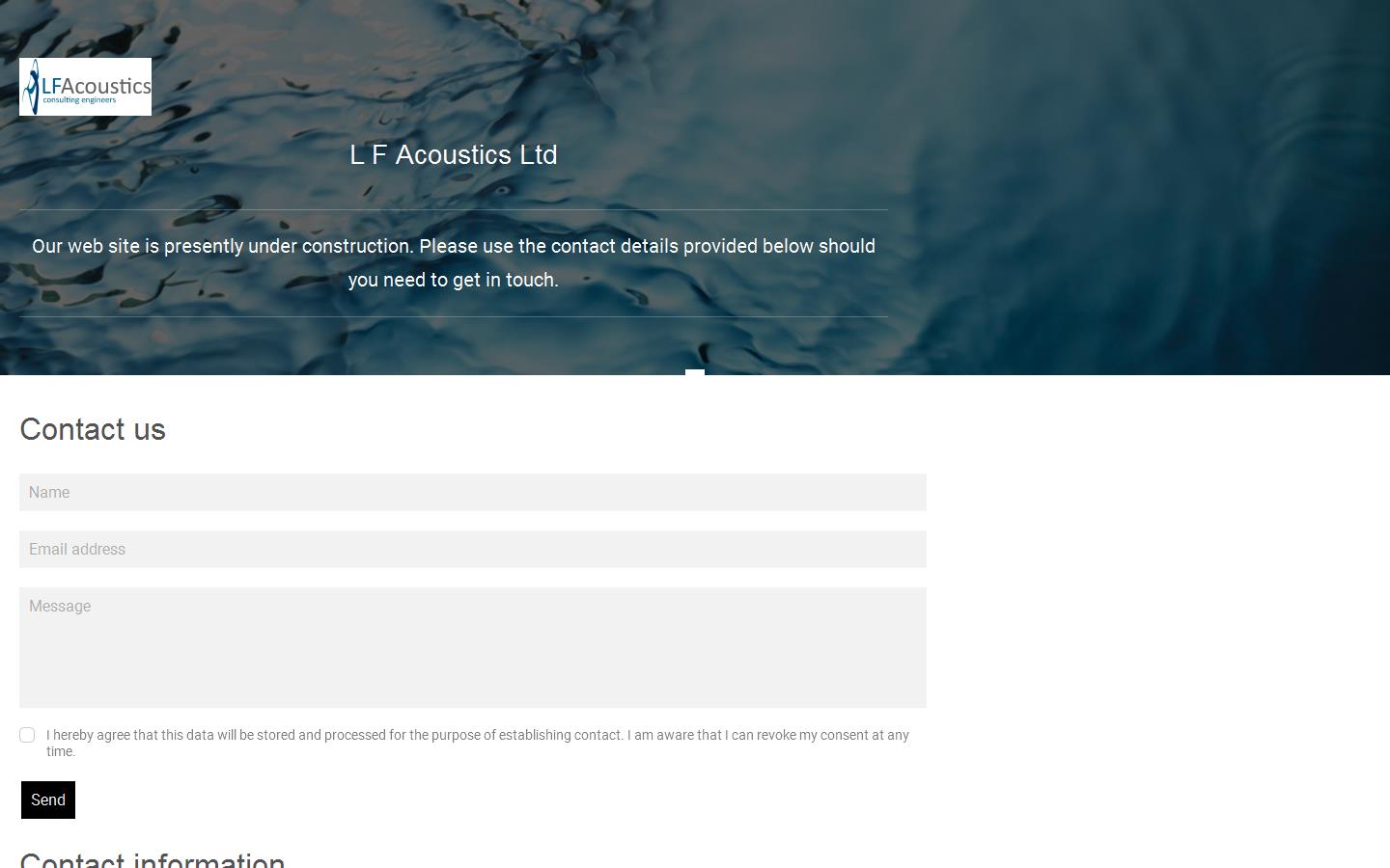 L F Acoustics Ltd Website