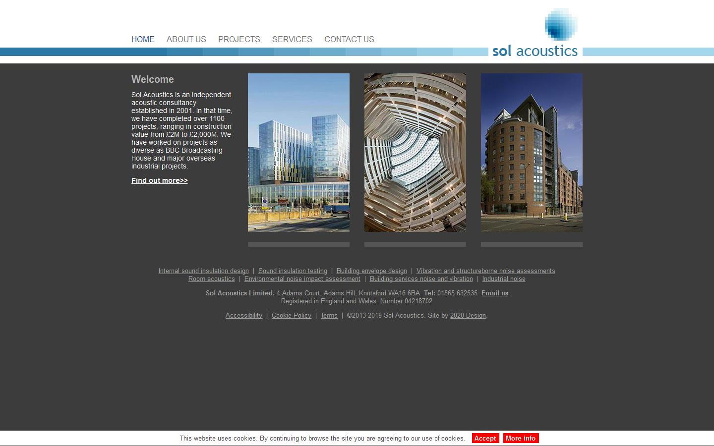 Sol Acoustics Ltd Website