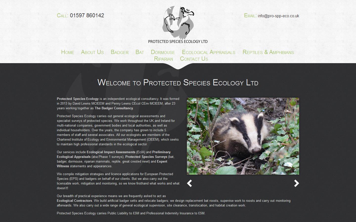 Protected Species Ecology Ltd Website