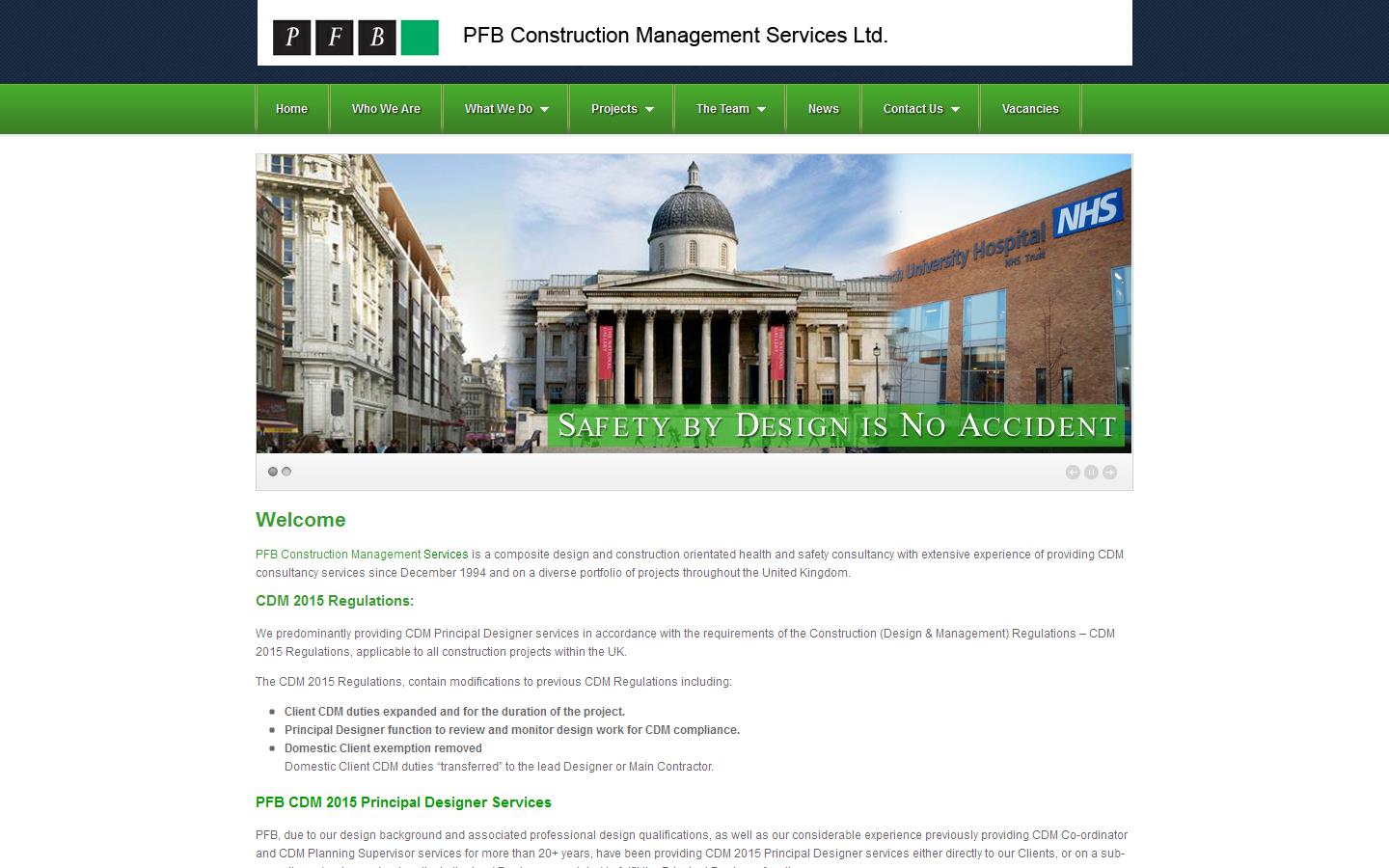 P F B Construction Management Services Ltd Website