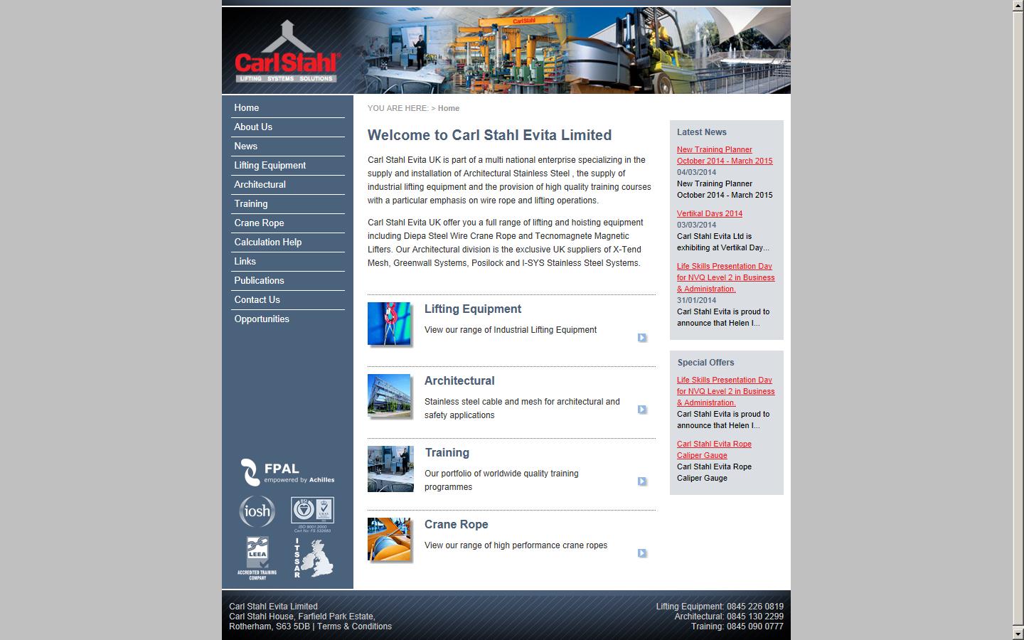 Carl Stahl Evita Ltd Website