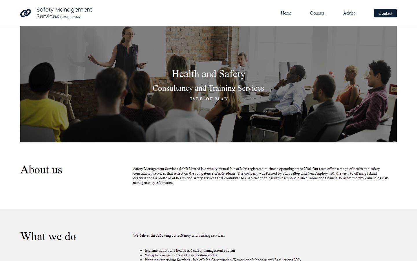 Safety Management Services I O M Ltd Website