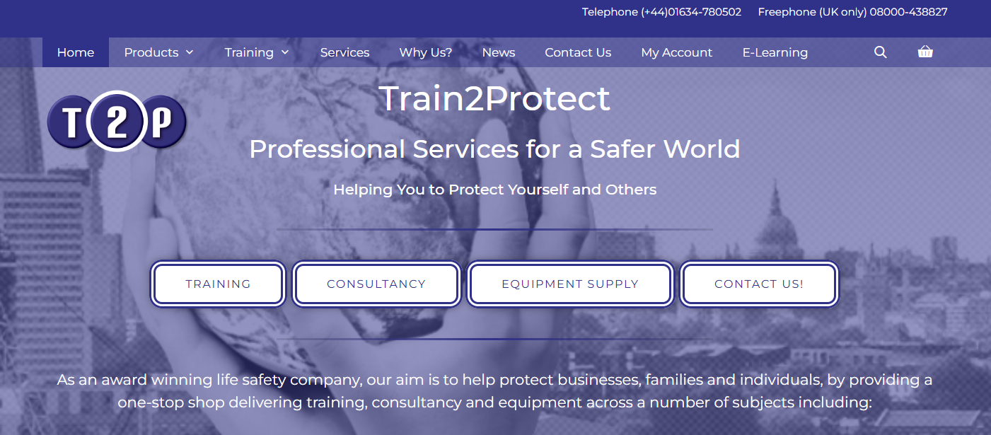 Train2protect Website