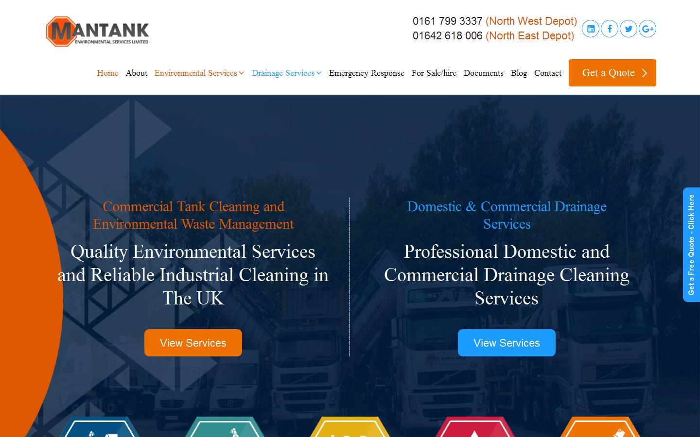 Mantank Environmental Services Ltd Website