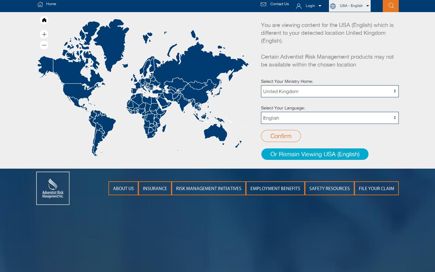 Adventist Risk Management Website