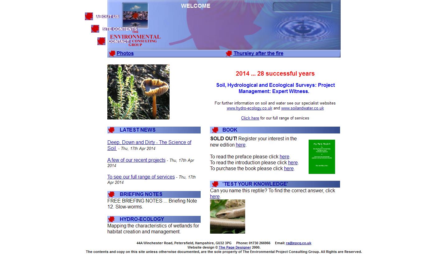 The Environmental Project Consulting Group Website