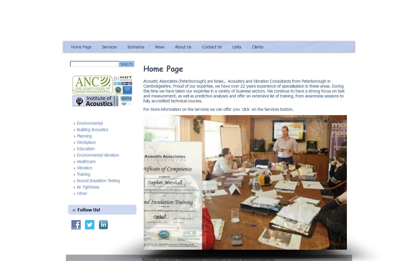 Acoustic Associates Website