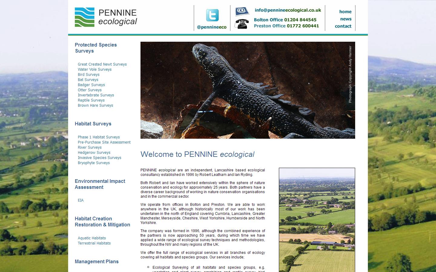 Pennine Ecological Website
