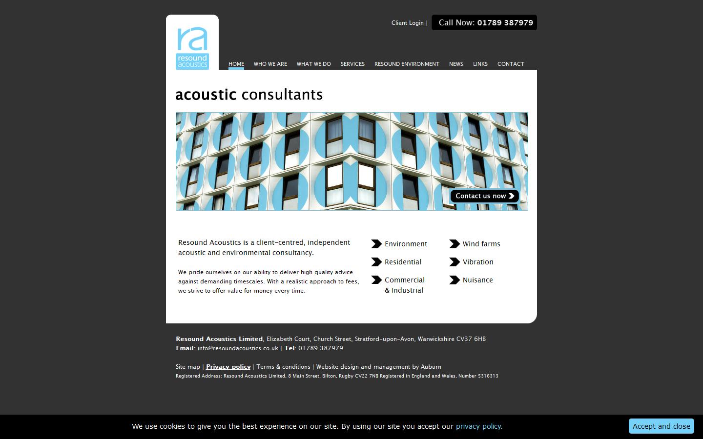 Resound Acoustics Website