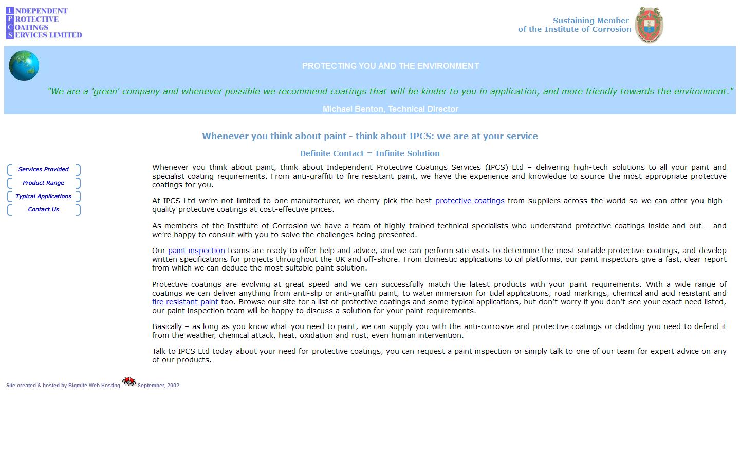 Independent Protective Coatings Services Ltd Website