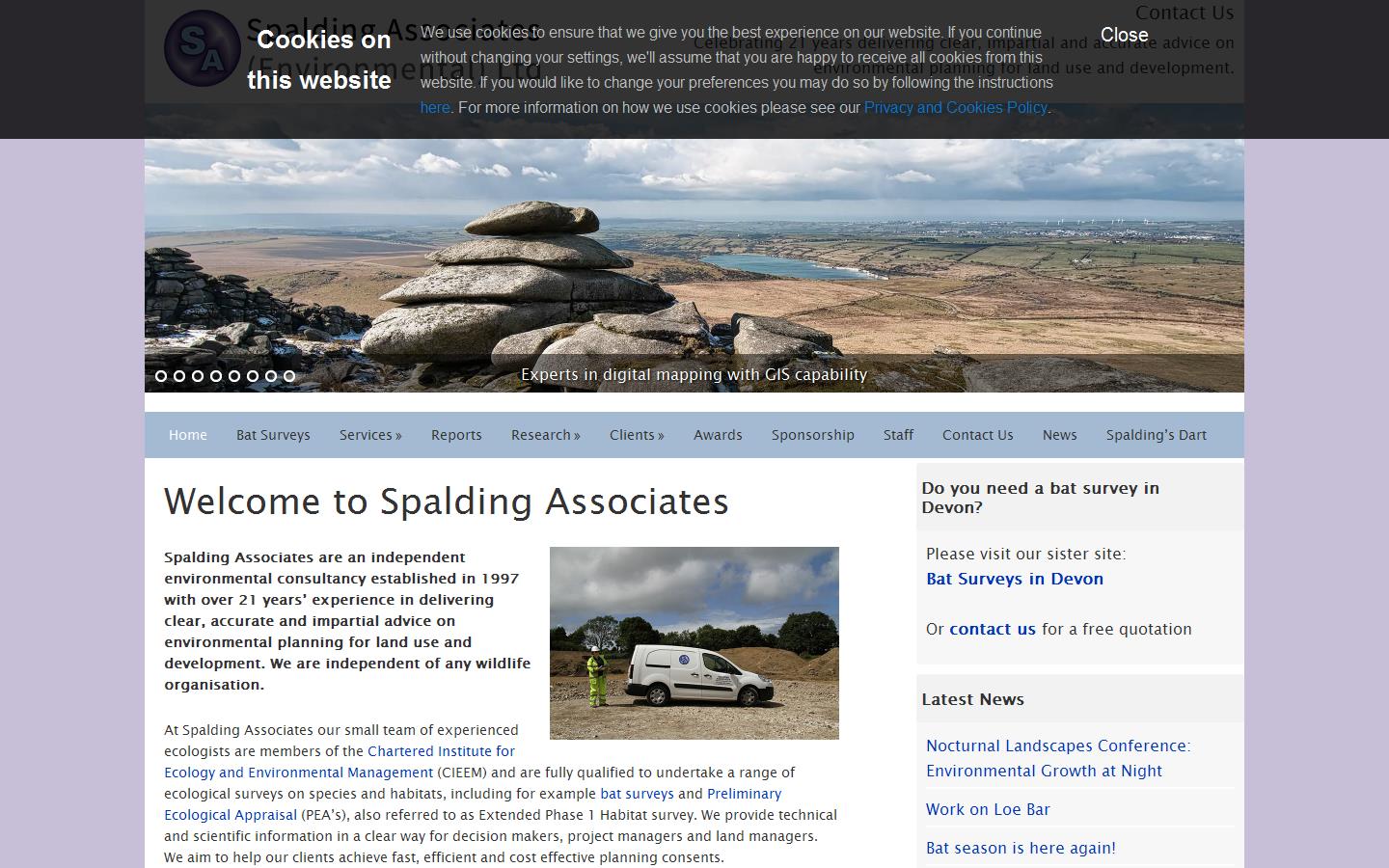 Spalding Associates Environmental Ltd Website