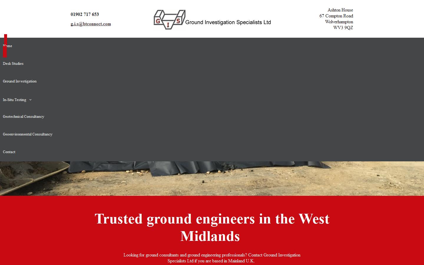 Ground Investigation Specialists Ltd Website