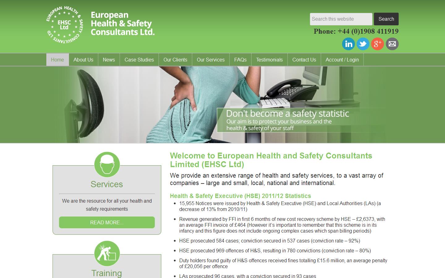 European Health & Safety Ltd Website
