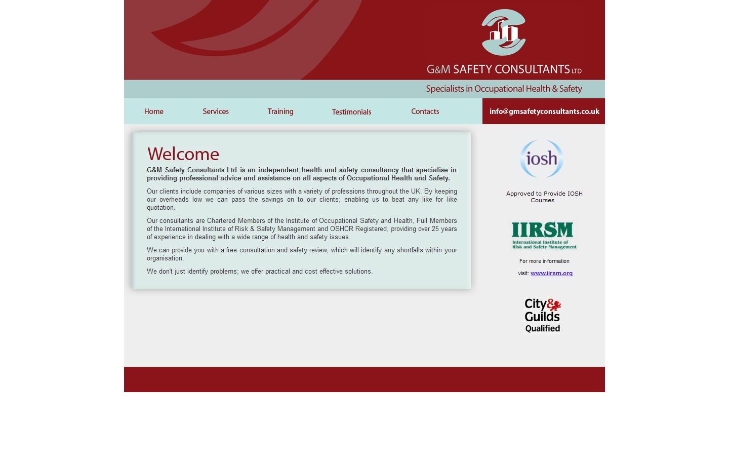 G & M Safety Consultants Ltd Website