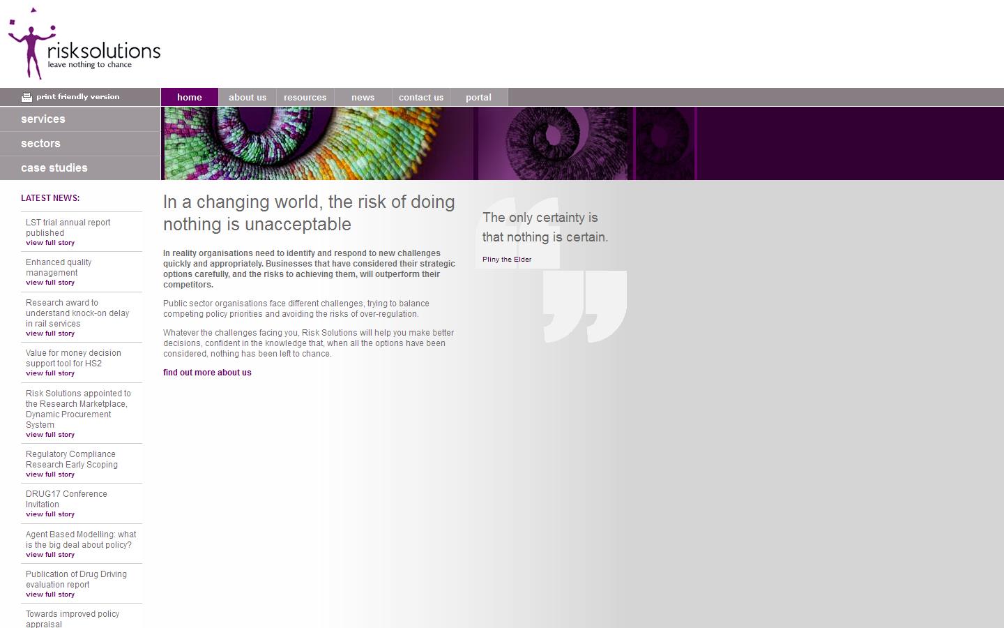 Risk Solutions Website