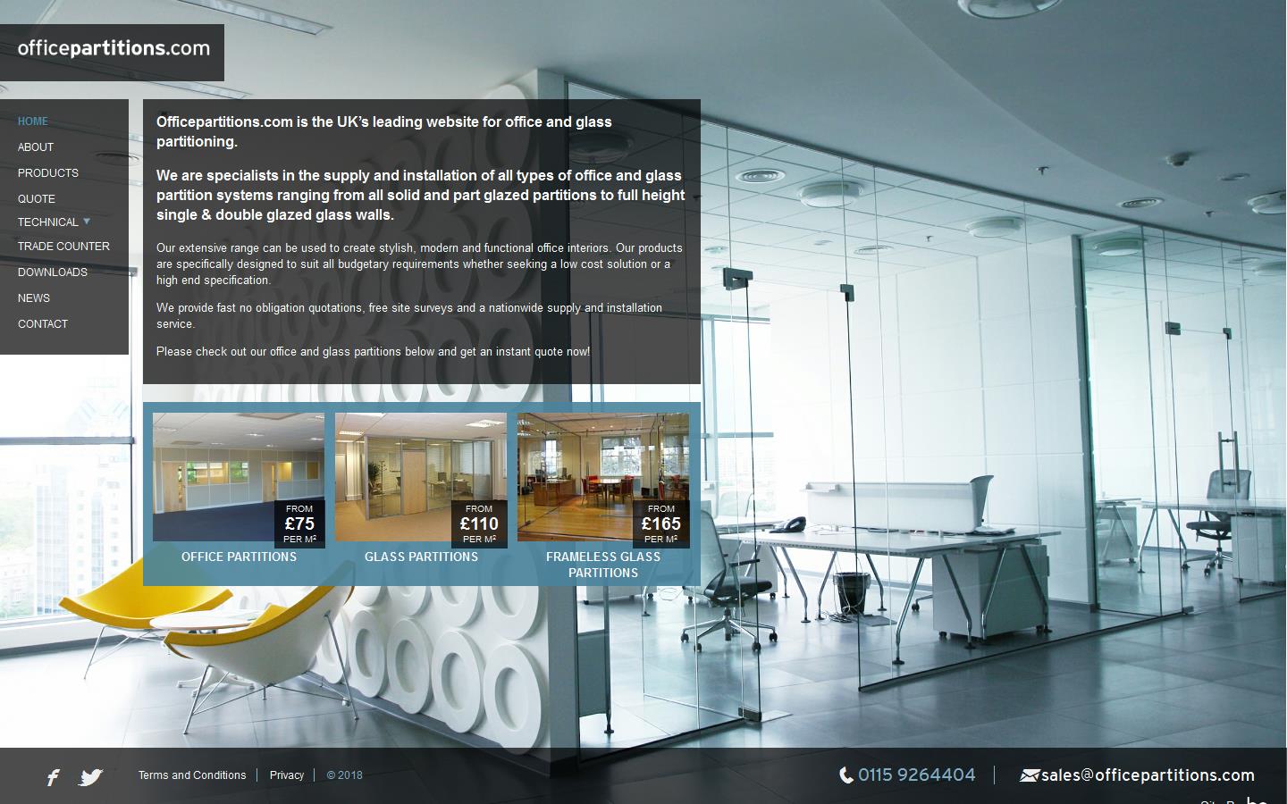 NB Partitions Ltd Website