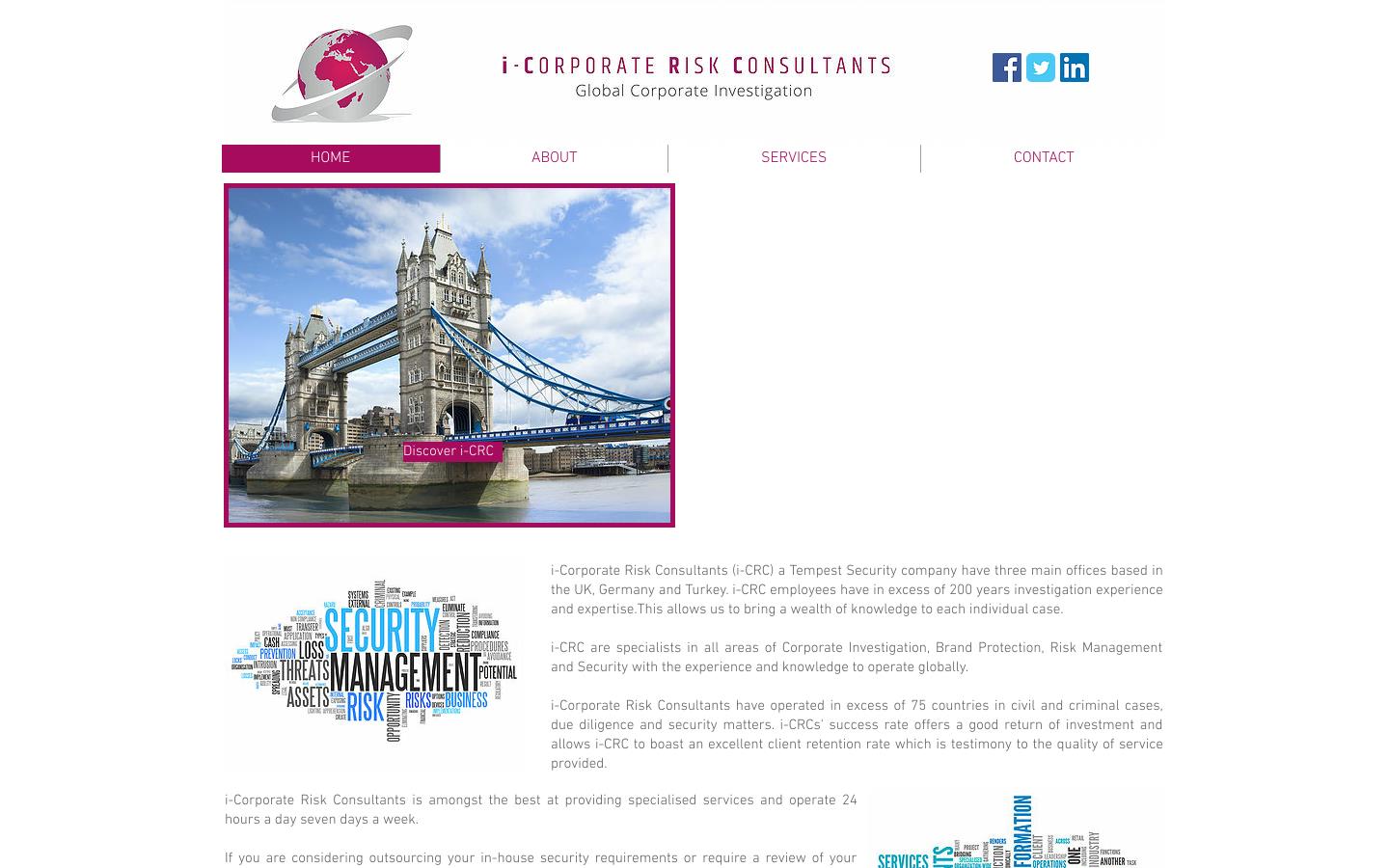 I-corporate Risk Consultants Website