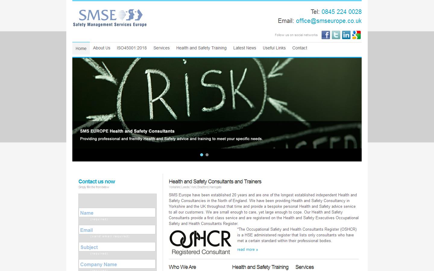 Safety Management Services Europe Website