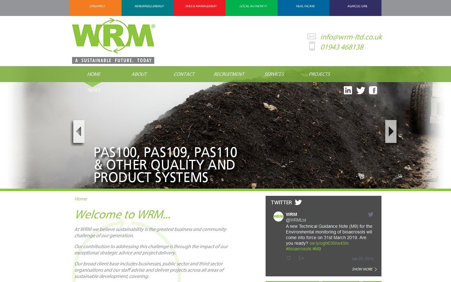 WRM Ltd Website