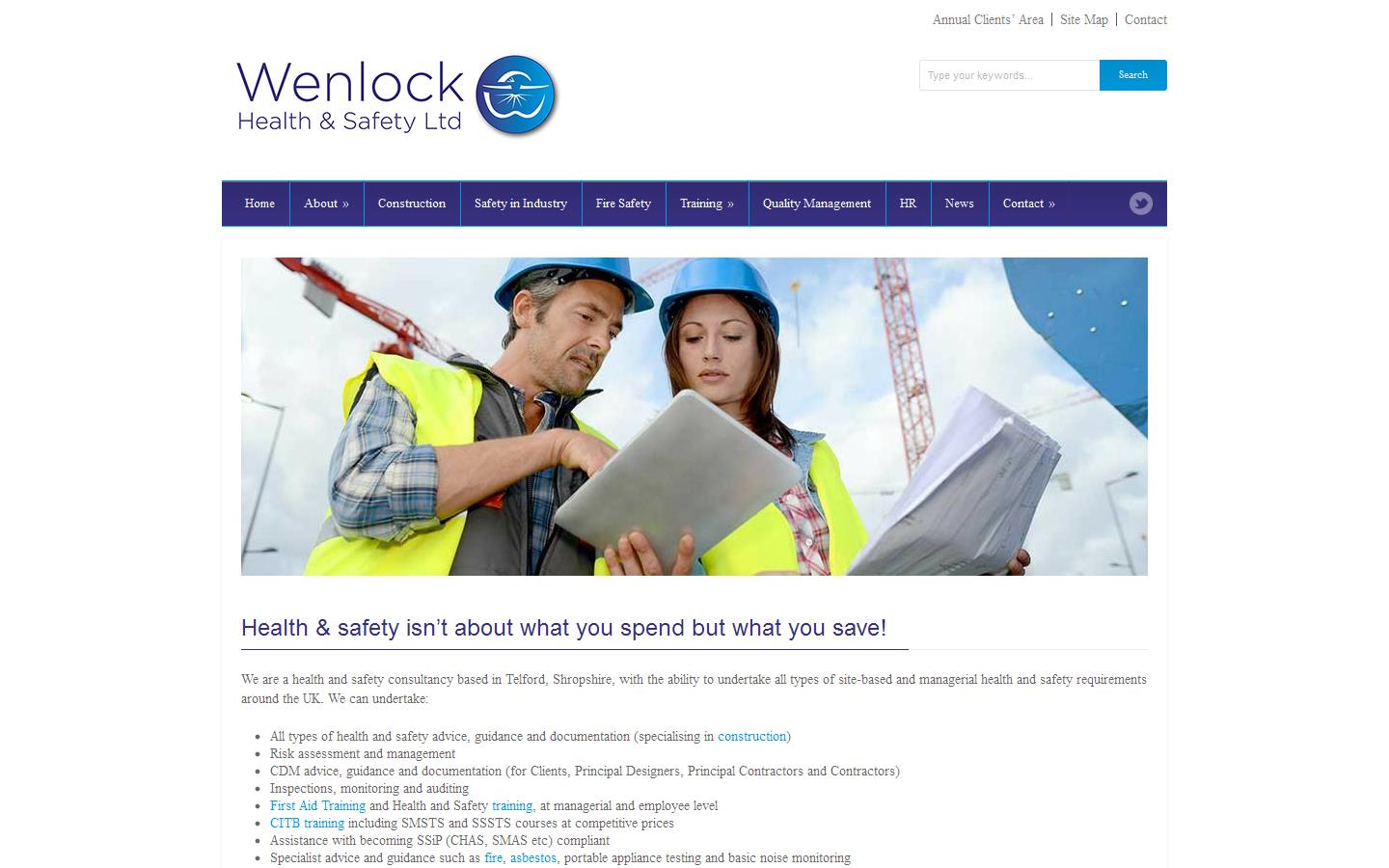 Wenlock Health & Safety Ltd Website
