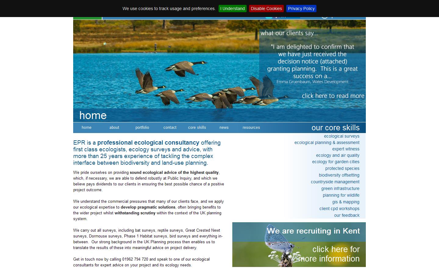 Ecological Planning & Research Ltd Website