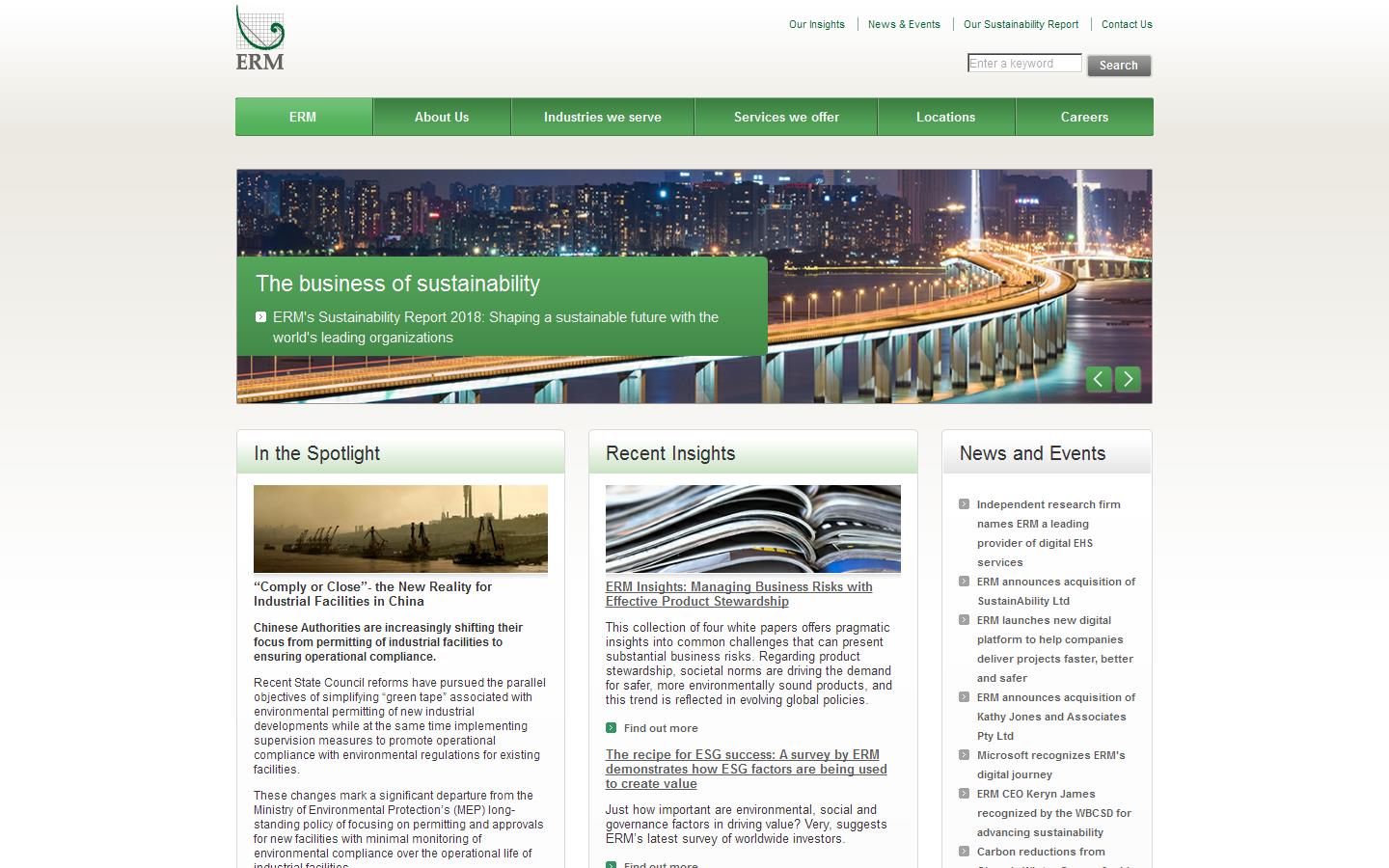 Environmental Resources Management Ltd Website