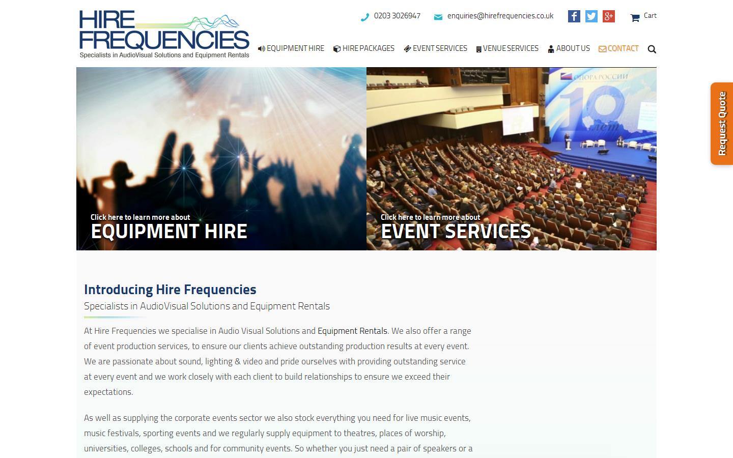 Hire Frequencies Website