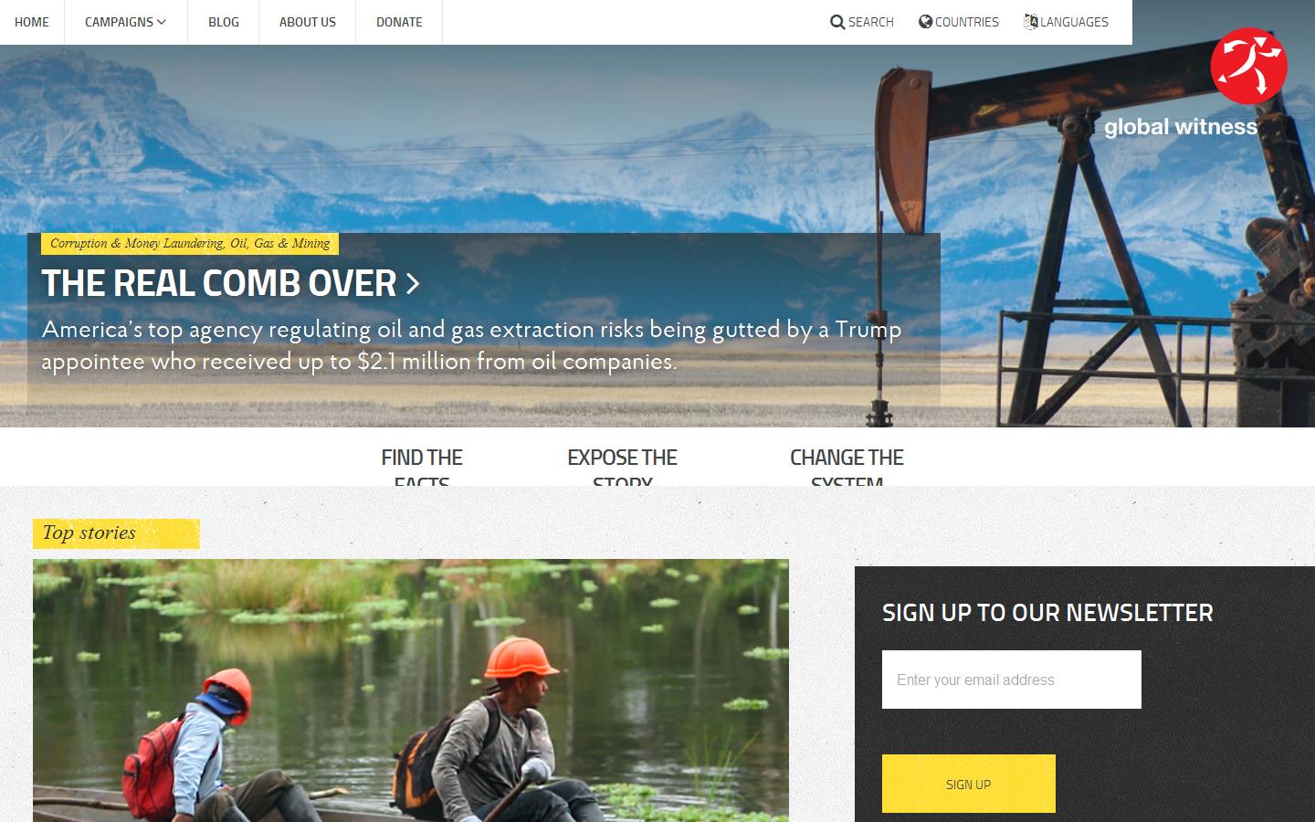 Global Witness Website