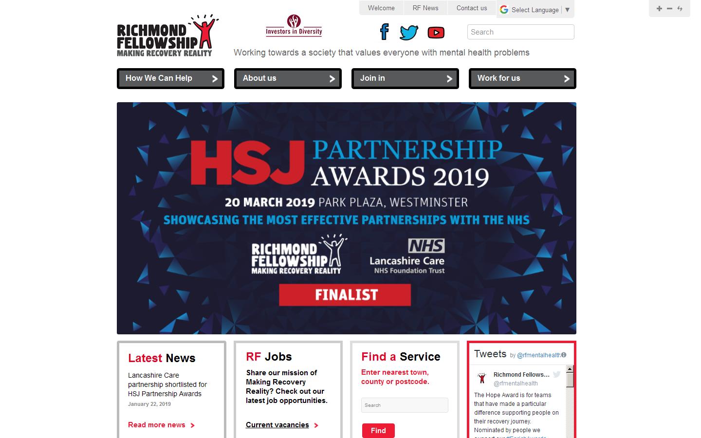 Richmond Fellowship Ltd Website