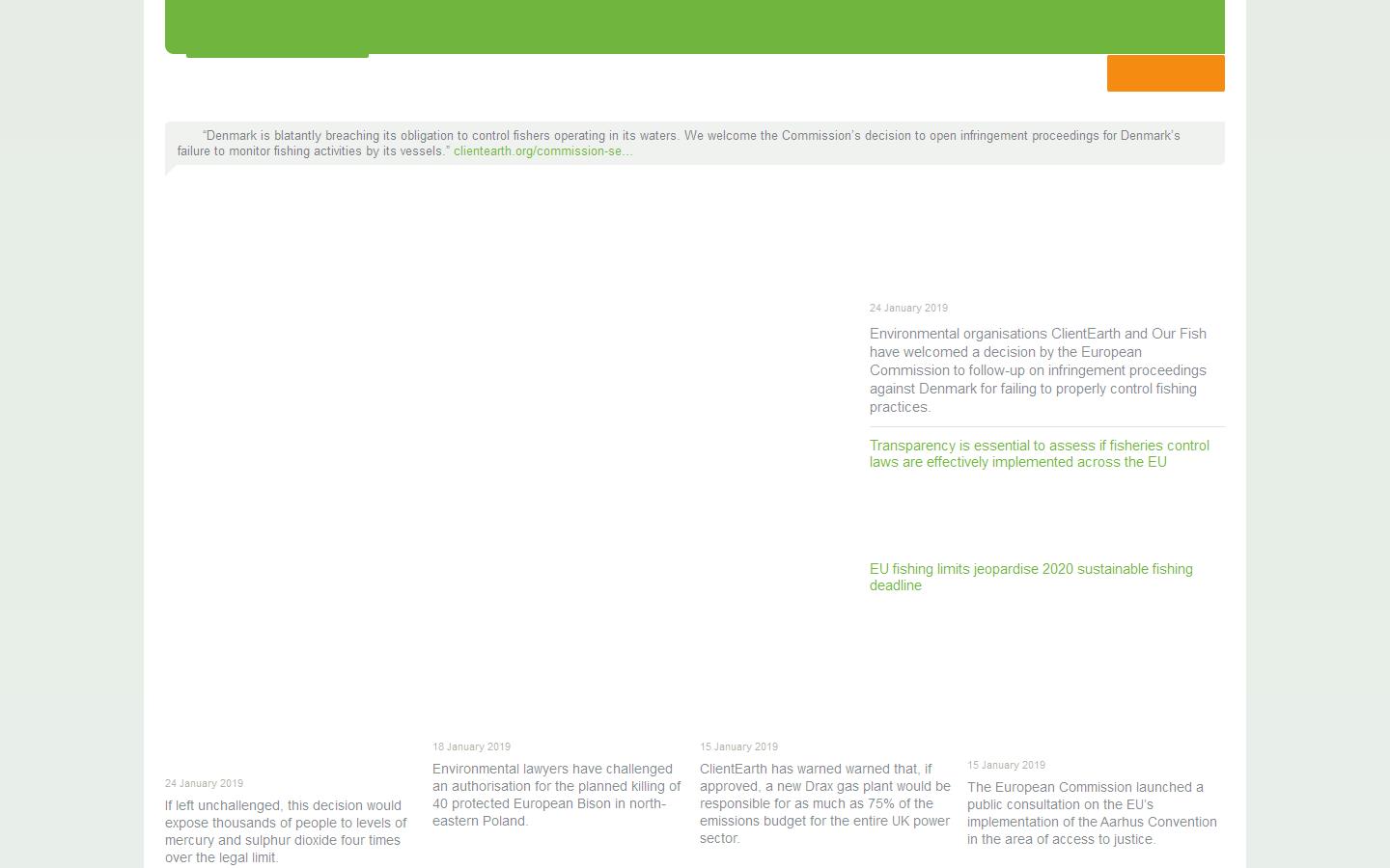 Client Earth Website