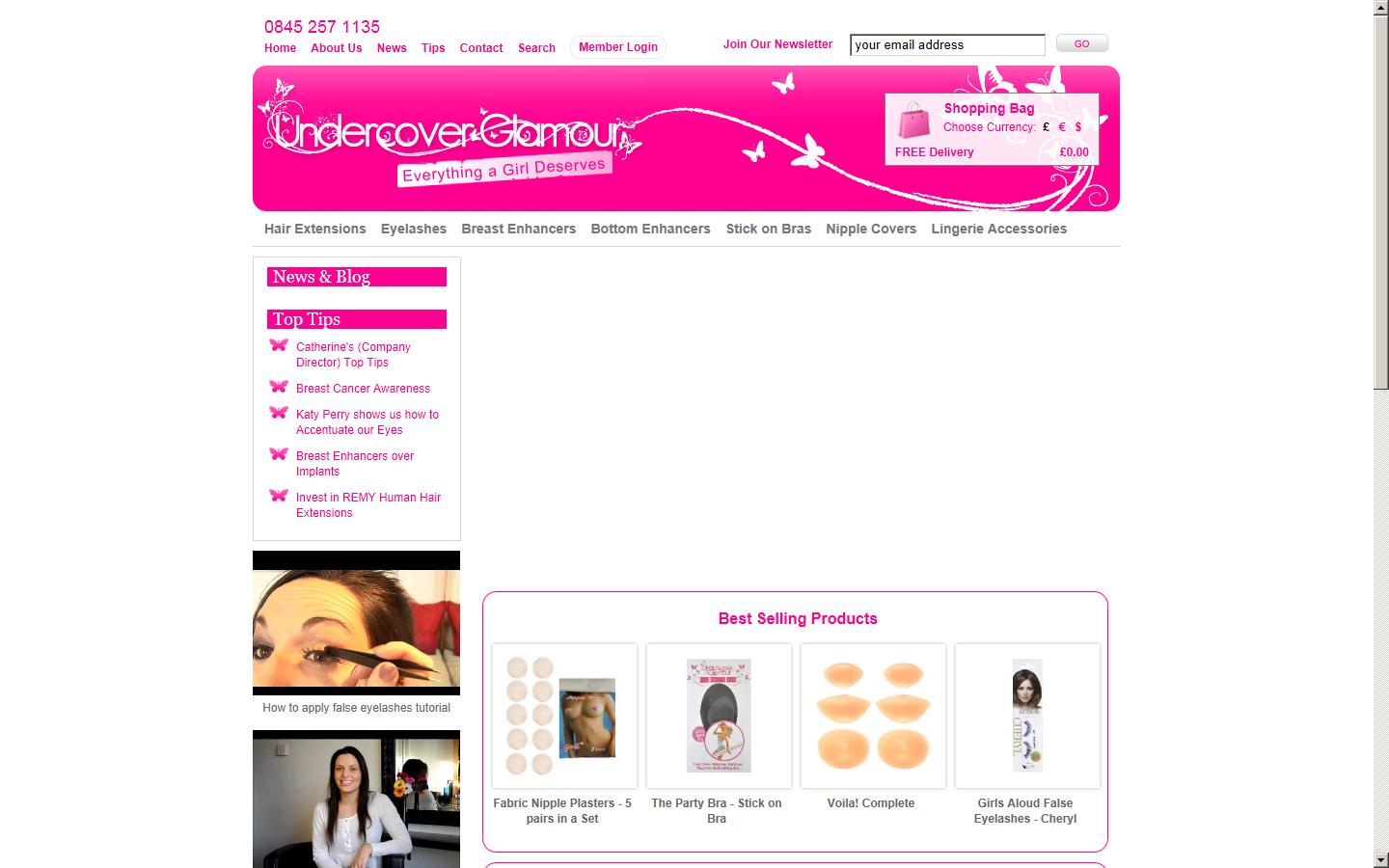 Undercover Glamour Ltd Website