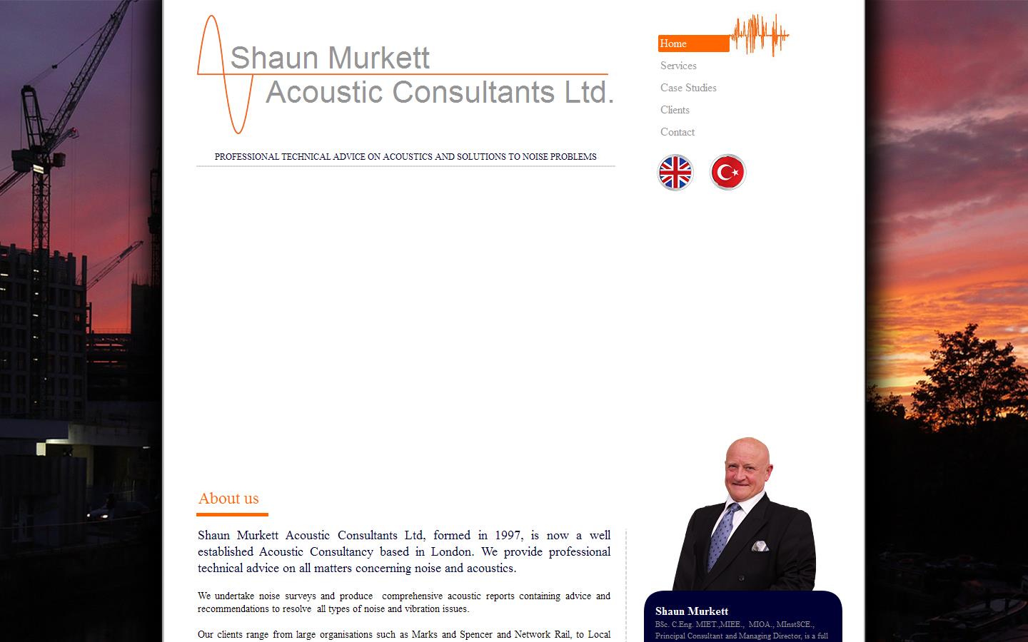 Shaun Murkett Acoustic Consultants Ltd Website